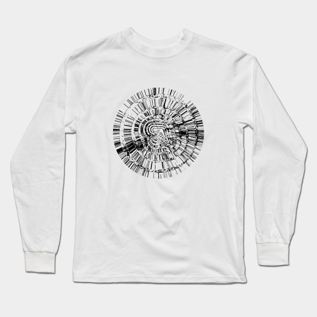 Aphex Twin Collapse EP Album White Design Long Sleeve T-Shirt by Irla